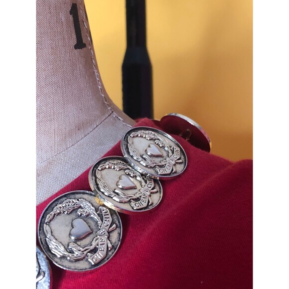 1990s MOSCHINO CHEAP and CHIC Red Noisemaker Tank Top Coin Trim. XS-S - Picture 6 of 10